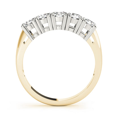 0.50-1.00ct Lab-Grown Round Diamond 5-Stone Prong Diamond Ring, DE Color VVS Clarity