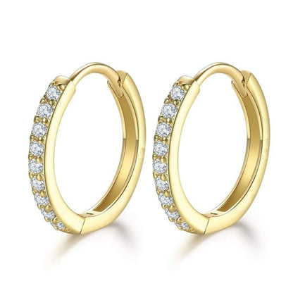 0.09Ct Lab Grown Diamond Huggie Studs Earrings in Gold