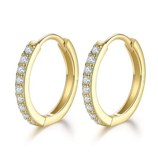 0.09Ct Lab Grown Diamond Huggie Studs Earrings in Gold
