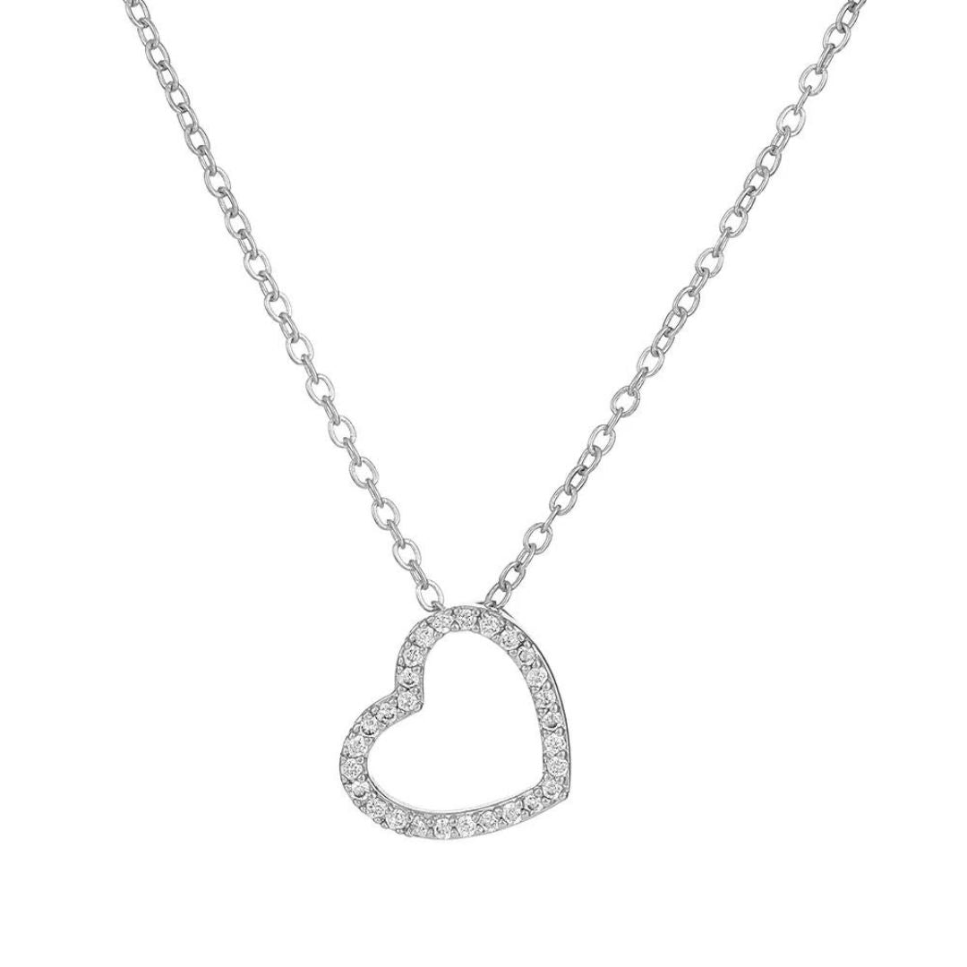 0.30Ct Lab Grown Diamond Heart Shape Charm Pendant in Yellow Gold