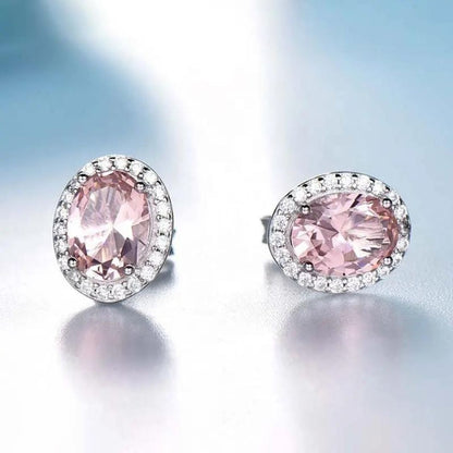 2.40Ct Lab Grown Diamond Solitaire Sapphire Oval Studs Earring in Gold