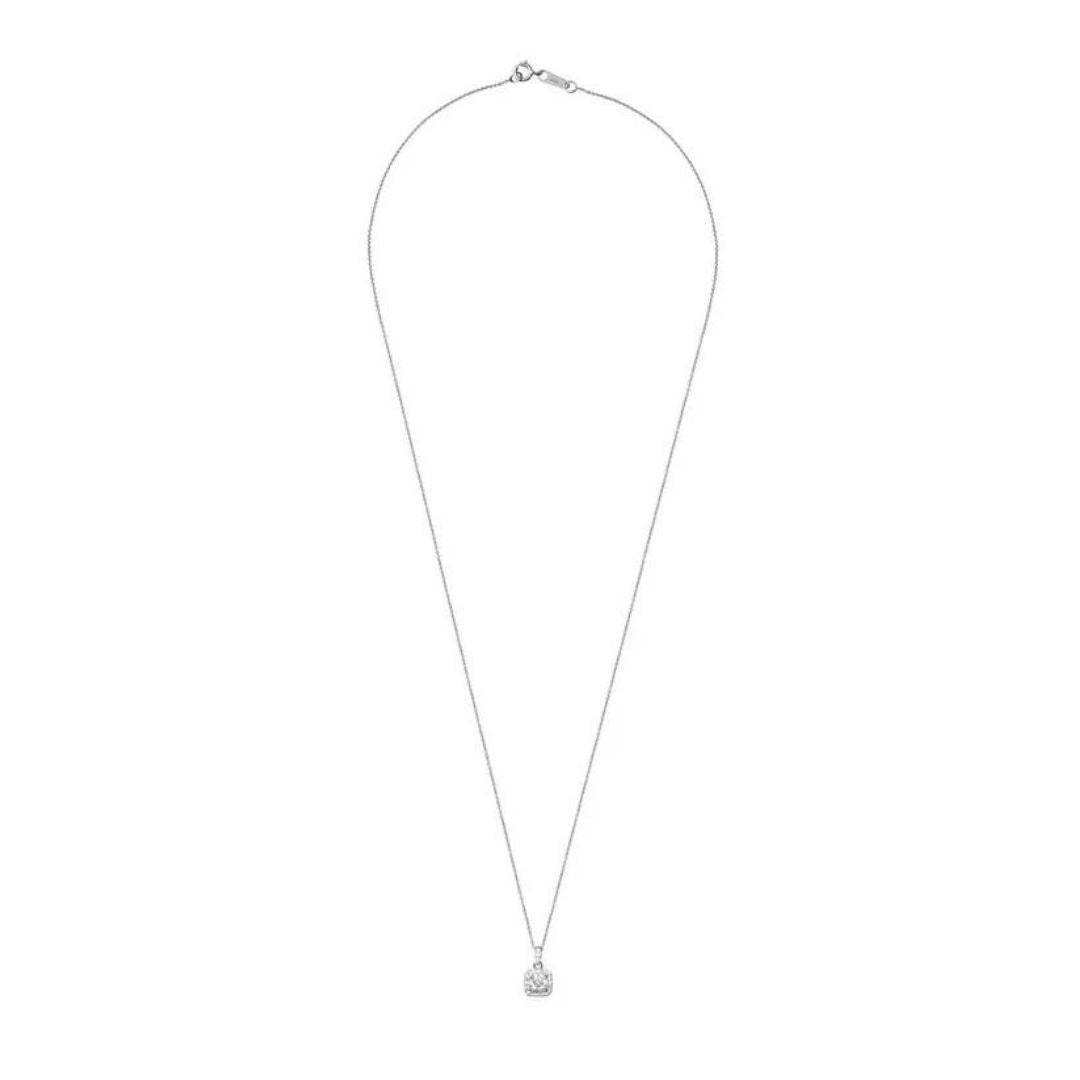 1.38Ct Round Lab Grown Diamond Cushion Cut Pendant in Gold