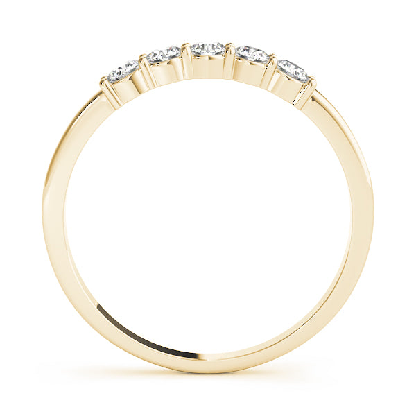 Lab-Grown Round Diamond Prong Set Straight 5-Stone Diamond Ring, DE Color VVS Clarity