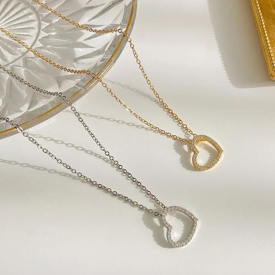 0.30Ct Lab Grown Diamond Heart Shape Charm Pendant in Yellow Gold