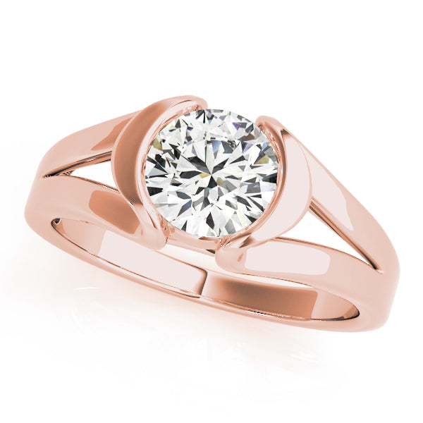Lab-Grown D-VVS Round Cut Diamond Solitaries Engagement Ring.
