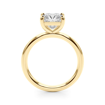 Lab-Grown Princess Cut Diamond Four Prong Solitaire Engagement Ring
