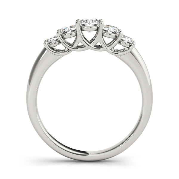 Lab-Grown Round Diamond Prong Set 5-Stone Diamond Ring, DE Color VVS Clarity