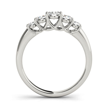 Lab-Grown Round Diamond Prong Set 5-Stone Diamond Ring, DE Color VVS Clarity
