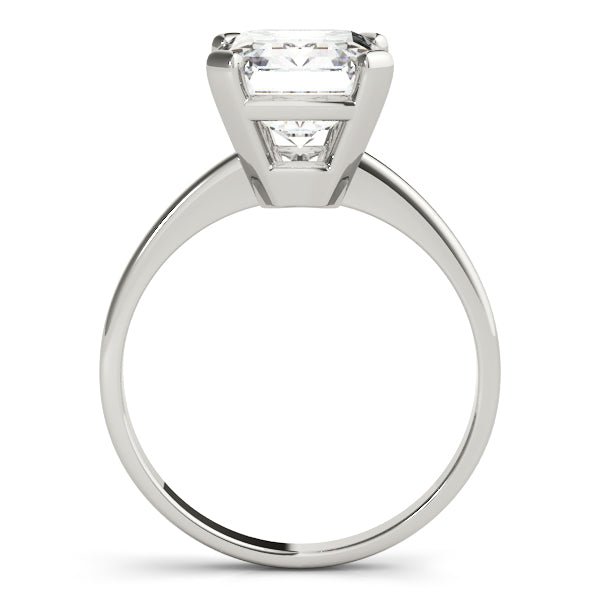 Lab-Grown Emerald Cut D-VVS Diamond Solitaire Engagement Ring. 