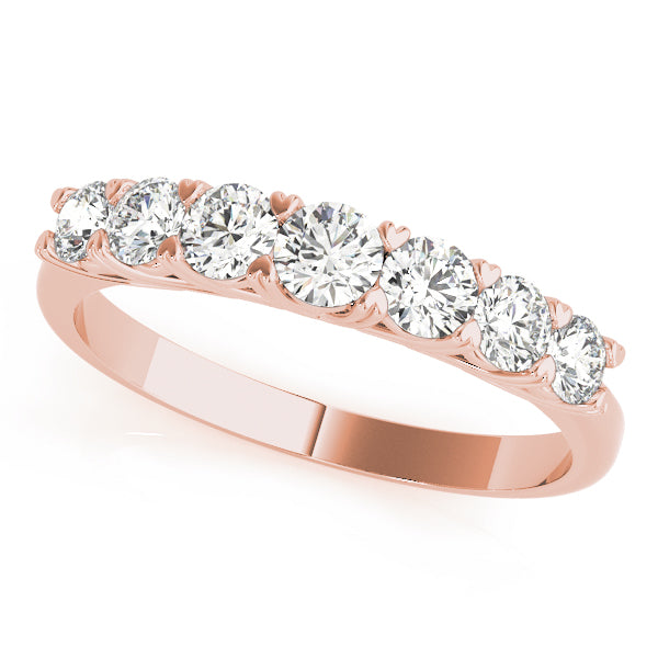 D/VVS Round Lab Grown Diamond 7 Stone Prong Set  Engagement Ring Gift for Her