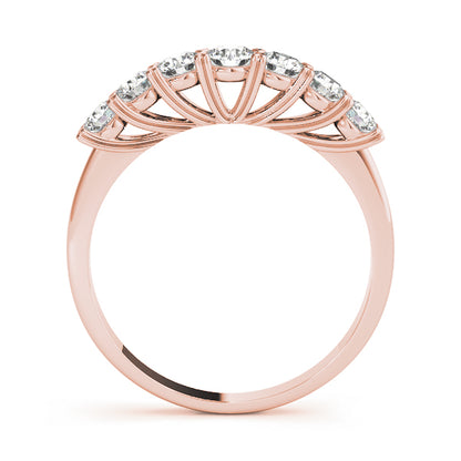 D/VVS Round Lab Grown Diamond 7 Stone Prong Set  Engagement Ring Gift for Her