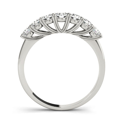 D/VVS Round Lab Grown Diamond 7 Stone Prong Set  Engagement Ring Gift for Her