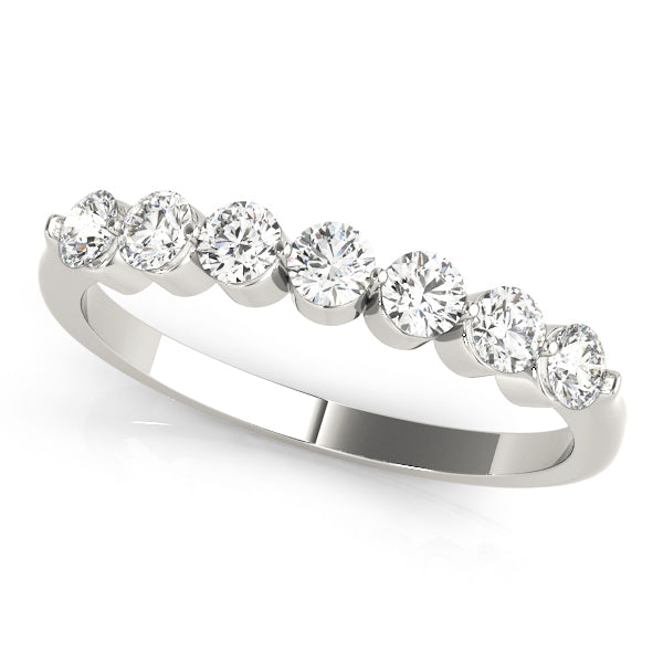 Round Lab Grown 7 Stone Diamond Engagement Ring Gift for Her, D Color VVS Clarity