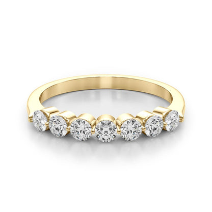 Round Lab Grown 7 Stone Diamond Engagement Ring Gift for Her, D Color VVS Clarity