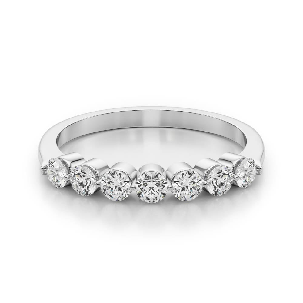 Round Lab Grown 7 Stone Diamond Engagement Ring Gift for Her, D Color VVS Clarity