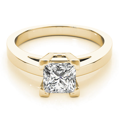 Princess Cut Diamond Solitaire V-Split Engagement Ring.