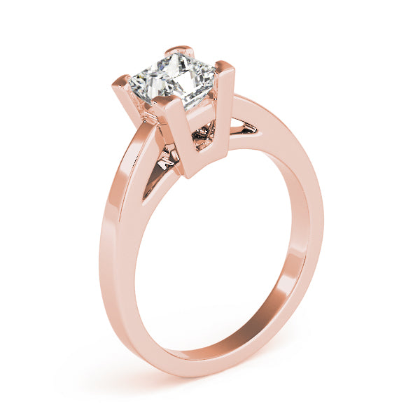 Princess Cut Diamond Solitaire V-Split Engagement Ring.