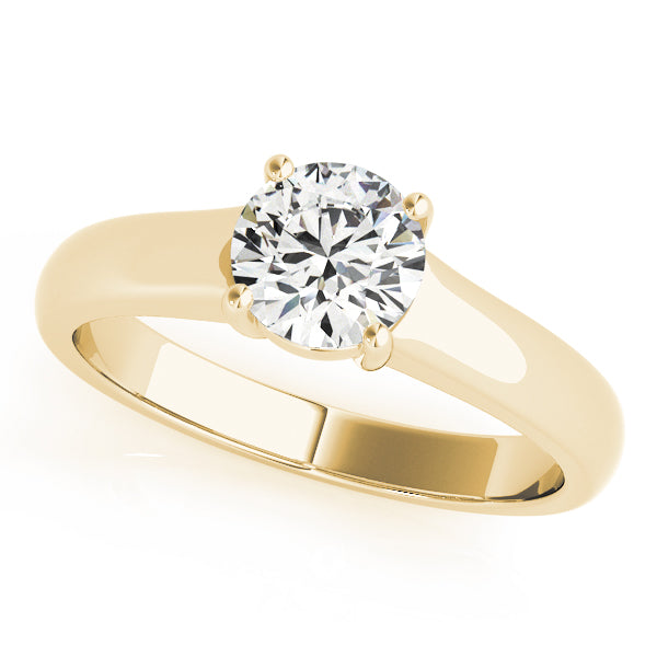 IGI Lab-Grown D/VVS Diamond Round Cut Solitaire Engagement Ring Modern Cathedral Setting