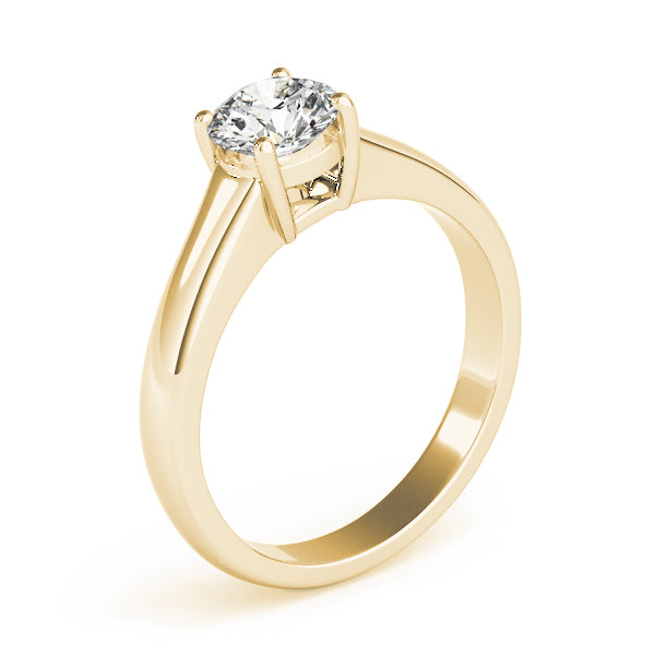 IGI Lab-Grown D/VVS Diamond Round Cut Solitaire Engagement Ring Modern Cathedral Setting