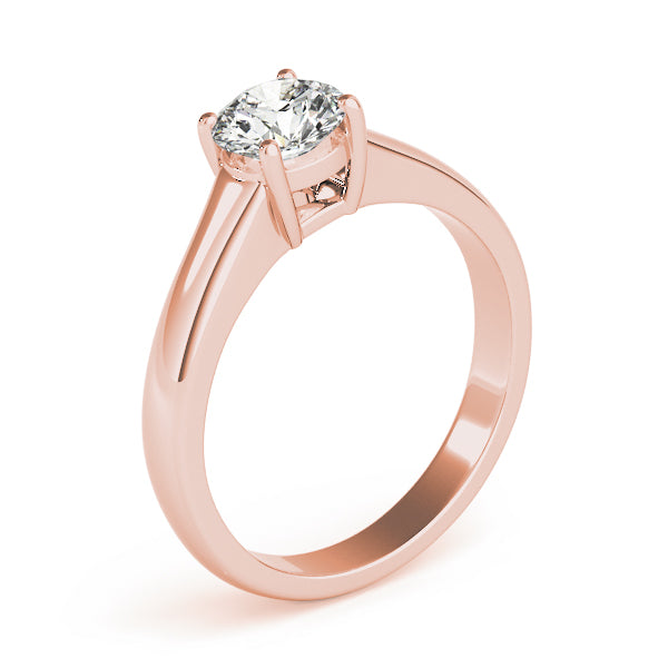 IGI Lab-Grown D/VVS Diamond Round Cut Solitaire Engagement Ring Modern Cathedral Setting