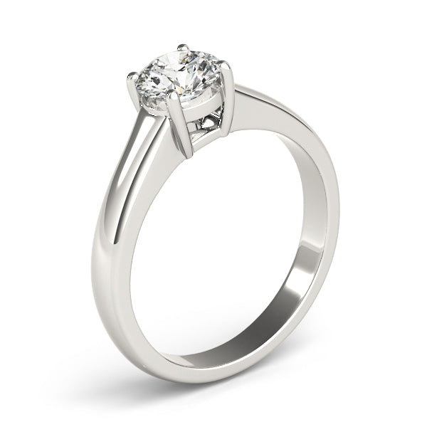 IGI Lab-Grown D/VVS Diamond Round Cut Solitaire Engagement Ring Modern Cathedral Setting