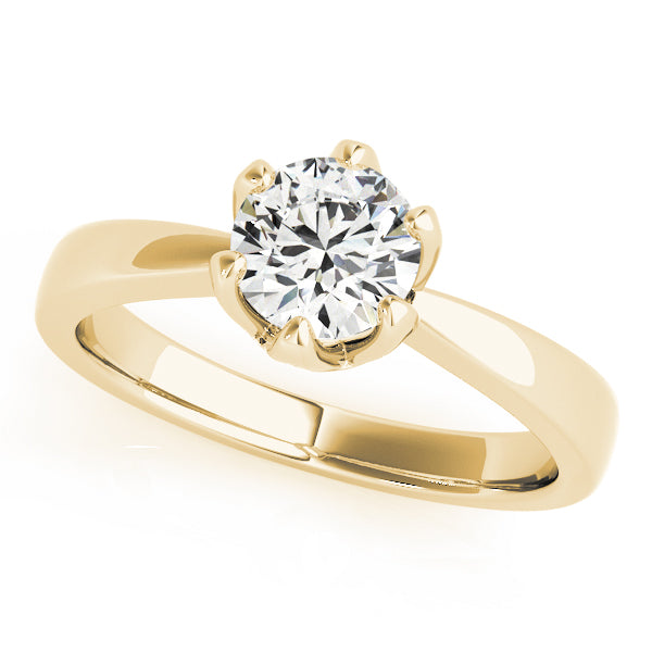 IGI Lab-Grown Round Cut Diamond Solitaire 6-Prong Engagement Ring Gift for Her.