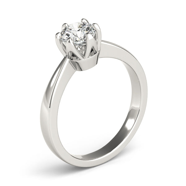 IGI Lab-Grown Round Cut Diamond Solitaire 6-Prong Engagement Ring Gift for Her.