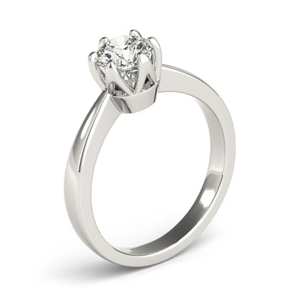 IGI Lab-Grown Round Cut Diamond Solitaire 6-Prong Engagement Ring Gift for Her.