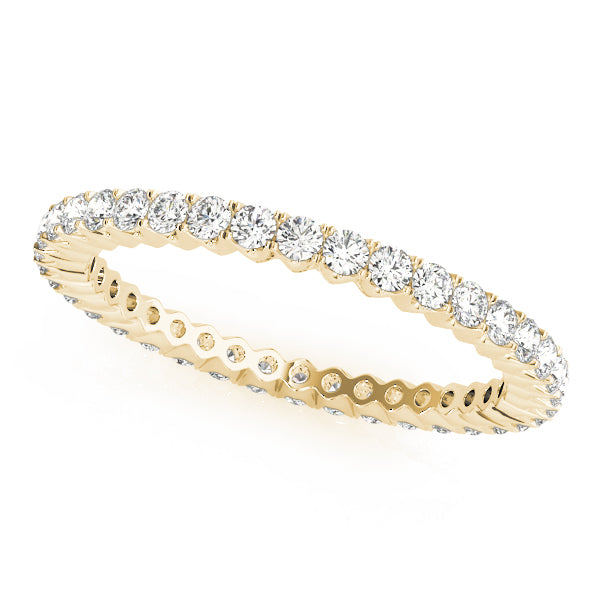 Lab-Grown Round Cut Diamond Claw Set Full Eternity Wedding Ring.