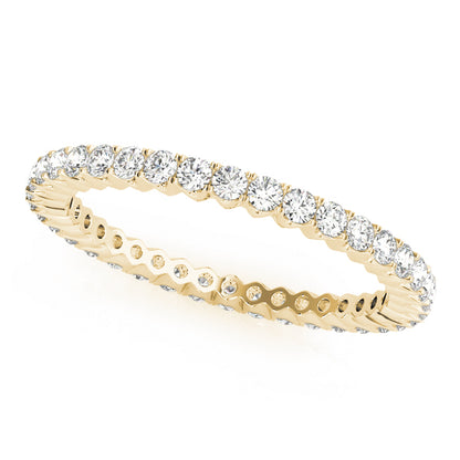 Lab-Grown Round Cut Diamond Claw Set Full Eternity Wedding Ring.