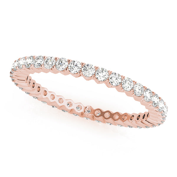 Lab-Grown Round Cut Diamond Claw Set Full Eternity Wedding Ring.