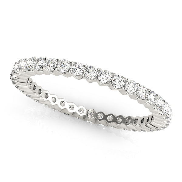 Lab-Grown Round Cut Diamond Claw Set Full Eternity Wedding Ring.