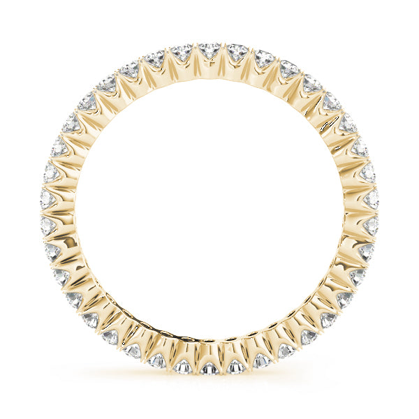 Lab-Grown Round Cut Diamond Claw Set Full Eternity Wedding Ring.