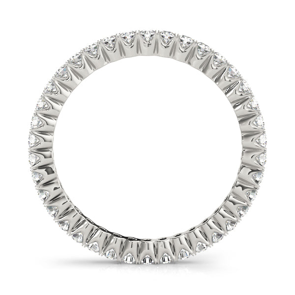 Lab-Grown Round Cut Diamond Claw Set Full Eternity Wedding Ring.