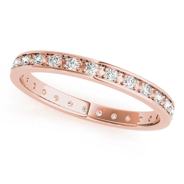 0.50-3.00ct Lab-Grown Round Cut D/VVS Diamond Pave Set Full Eternity Wedding Ring.