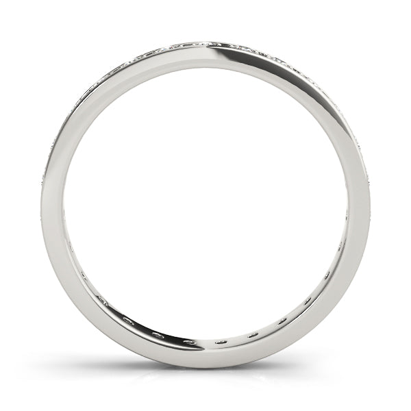 0.50-3.00ct Lab-Grown Round Cut D/VVS Diamond Pave Set Full Eternity Wedding Ring.