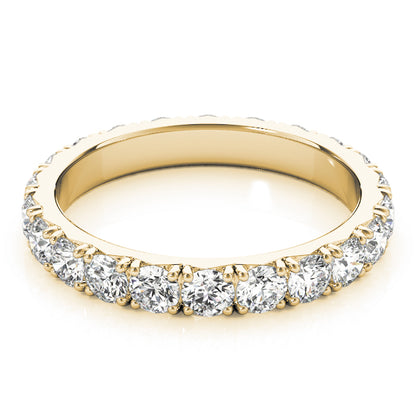 Round Cut Diamond Four Prong French Cut Full Eternity Wedding Ring