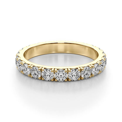 Round Cut Diamond Four Prong French Cut Full Eternity Wedding Ring