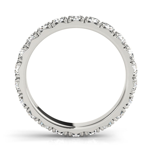 Round Cut Diamond Four Prong French Cut Full Eternity Wedding Ring