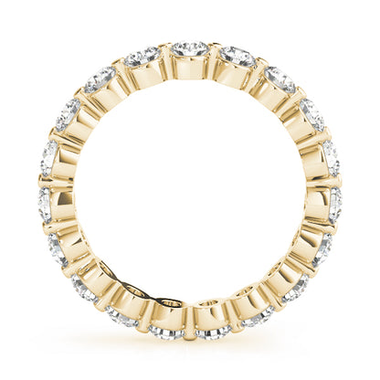 Round Cut Diamond Single Shared Prong Full Eternity Wedding Ring