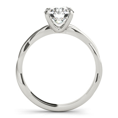 Lab Grown Diamond Round Cut D/VVS Solitaire Prong Set Twisted Engagement Ring