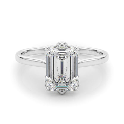 Lab-Grown D-VVS Emerald Cut Diamond 6-Prong Solitaire Engagement Ring Gift For Her