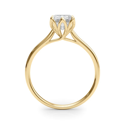 Lab-Grown D-VVS Emerald Cut Diamond 6-Prong Solitaire Engagement Ring Gift For Her