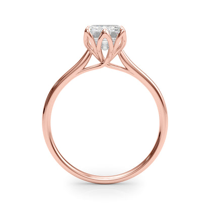 Lab-Grown D-VVS Emerald Cut Diamond 6-Prong Solitaire Engagement Ring Gift For Her