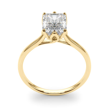 Lab-Grown D-VVS Emerald Cut Diamond 6-Prong Solitaire Engagement Ring Gift For Her