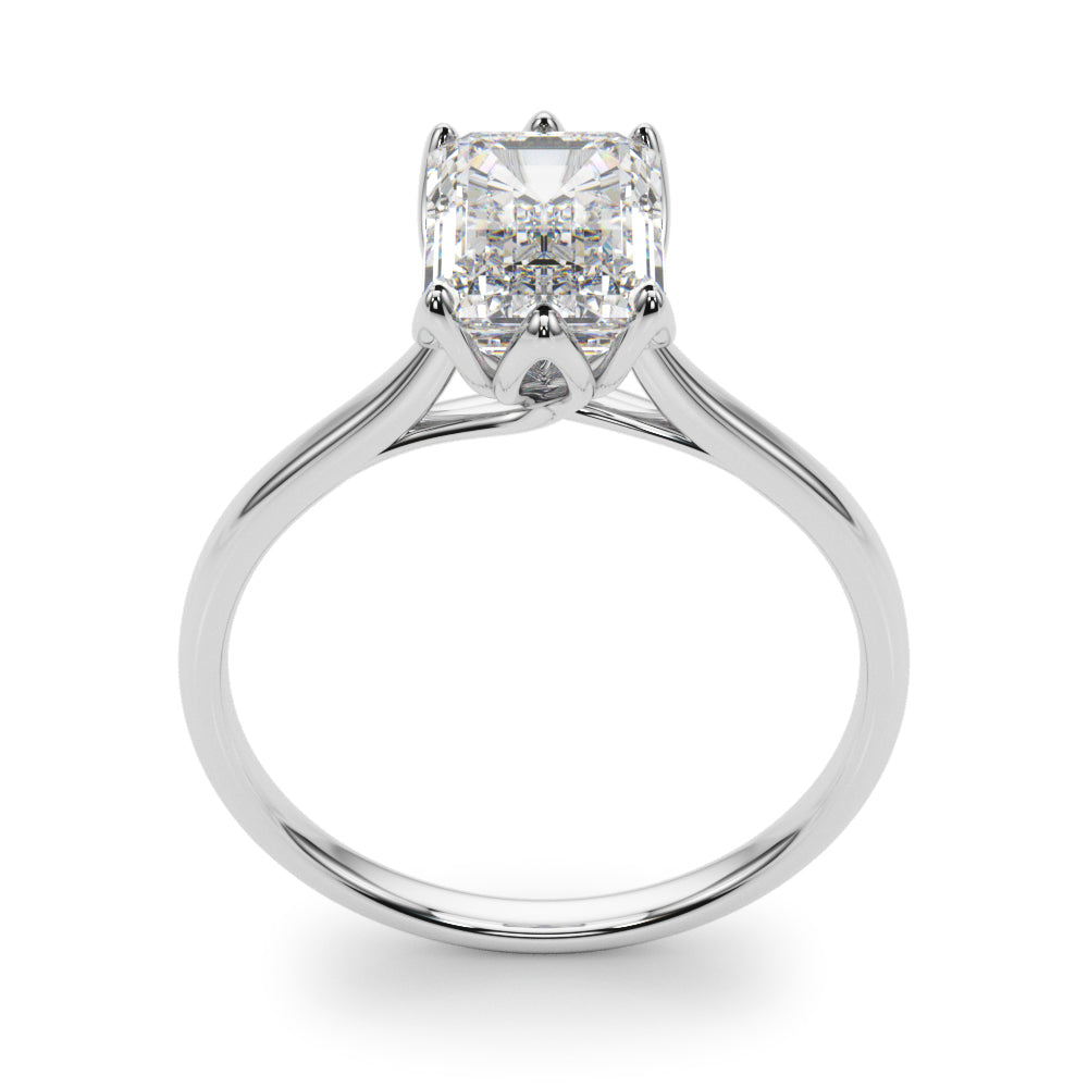 Lab-Grown D-VVS Emerald Cut Diamond 6-Prong Solitaire Engagement Ring Gift For Her
