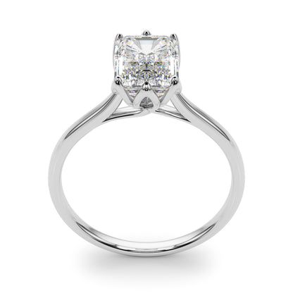 Lab-Grown D-VVS Emerald Cut Diamond 6-Prong Solitaire Engagement Ring Gift For Her