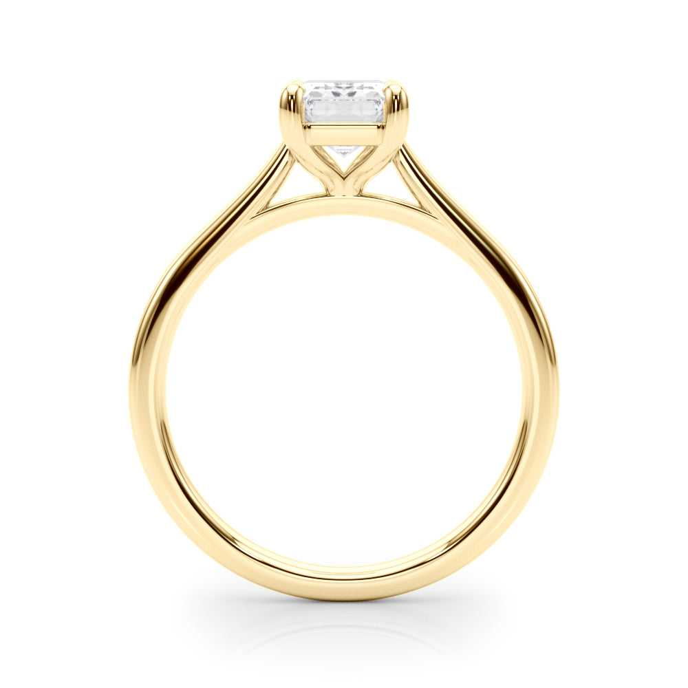 Lab-Grown D-VVS Emerald Cut Diamond 4-Prong Solitaire Engagement Ring
