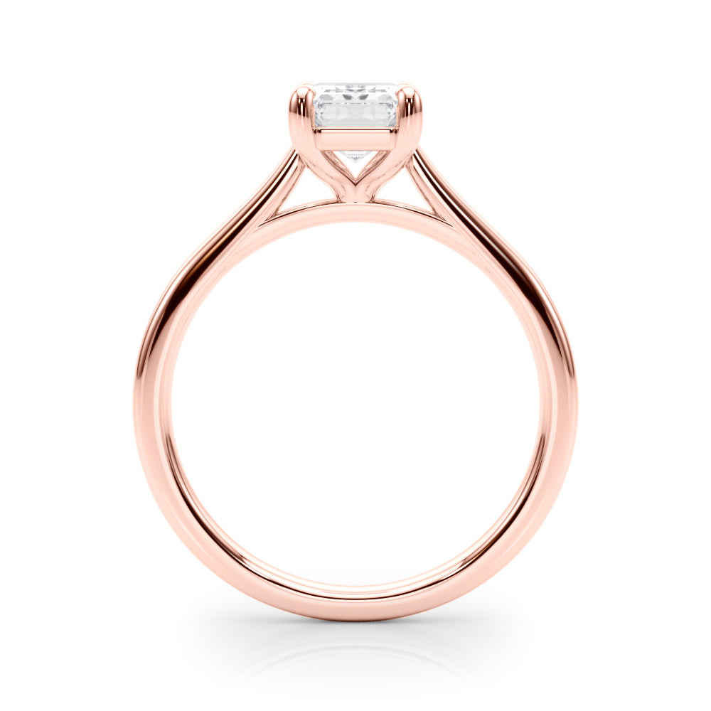 Lab-Grown D-VVS Emerald Cut Diamond 4-Prong Solitaire Engagement Ring