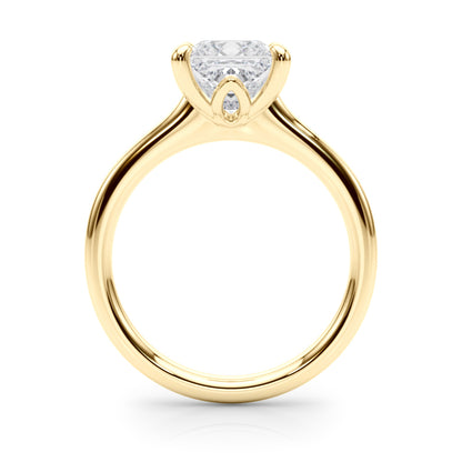 Lab-Grown D-VVS Princess Cut Diamond Solitaire Engagement Ring.